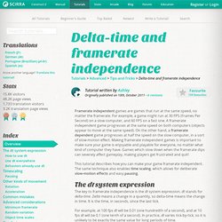 Delta-time and framerate independence
