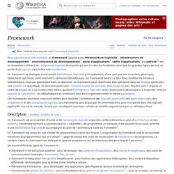 Qu'est ce qu'un framework ?