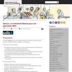Sails.js : un framework NodeJs pour une application MVC