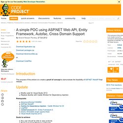 A simple POC using ASP.NET Web API, Entity Framework, Autofac, Cross Domain Support