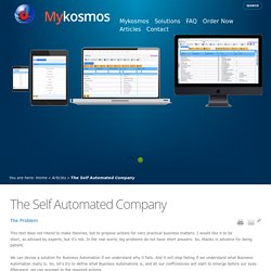 A Framework to Automate your Business Step-by-Step - The Self Automated Company
