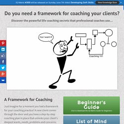 Do you need a framework for coaching your clients?