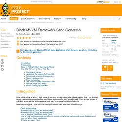 Cinch MVVM Framework Code Generator