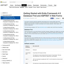 Entity Framework and ASP.NET – Getting Started Part 1