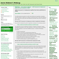 Aaron Stebner&#039;s WebLog : .NET Framework 3.5 deployment guid