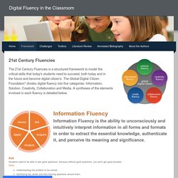 Framework - Digital Fluency in the Classroom