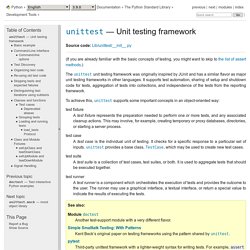 26.4. unittest — Unit testing framework — Python 3.5.1 documentation