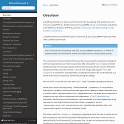 Overview — Zend Framework 2 2.3.2dev documentation