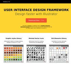 GUI Design Framework - Free Vector Icons, GUI elements for Web Designers