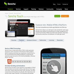 Mobile HTML5 Framework - Features of Sencha Touch