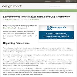52 Framework: The First Ever HTML5 and CSS3 Framework