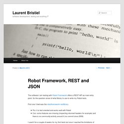 Robot Framework, REST and JSON