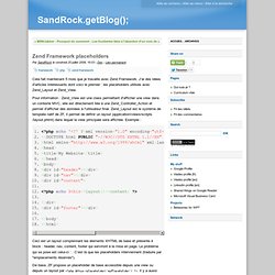 Zend Framework placeholders - SandRock.getBlog();