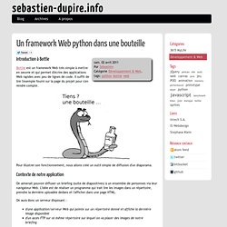 Un framework Web python dans une bouteille