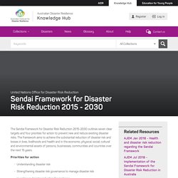 Sendai Framework for Disaster Risk Reduction