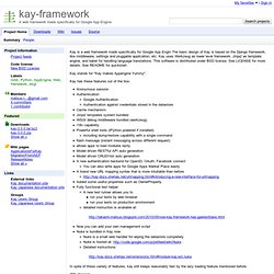 kay-framework - A web framework made specifically for Google App Engine