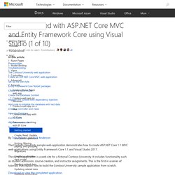 Getting started with ASP.NET Core MVC and Entity Framework Core using Visual Studio
