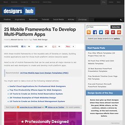 25 Mobile Frameworks To Develop Multi-Platform Apps