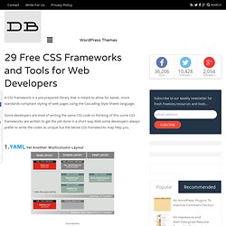 29 Free CSS Frameworks and Tools for Web Developers