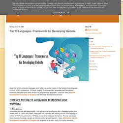 Top 10 Languages / Frameworks for Developing Website