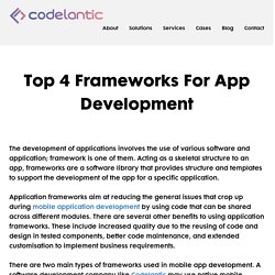 Top 4 Frameworks For App Development