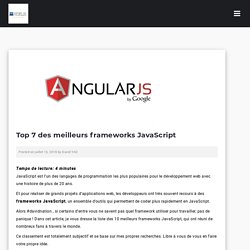 Top 7 des meilleurs frameworks JavaScript