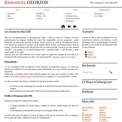 Les frameworks CSS