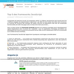 Top 5 des frameworks JavaScript - IDFOR Solutions – Smart Data Management
