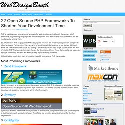 22 Open Source PHP Frameworks To Shorten Your Development Time