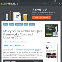 Best Java Frameworks, Tools, and Libraries 2016