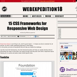 15 CSS Frameworks for Responsive Web Design