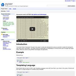 pyxer - Google Code