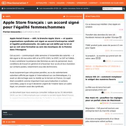 Apple Store français : un accord signé pour l'égalité femmes/hommes