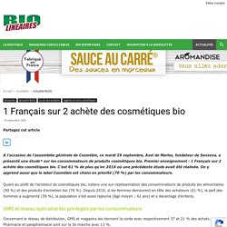 Document 16 : 1 Français sur 2 achète des cosmétiques bio