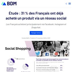 Étude : 31 % des Français ont déjà acheté un produit via un réseau social