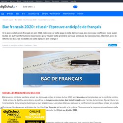Bac français 2020 : dates et coefficient de français