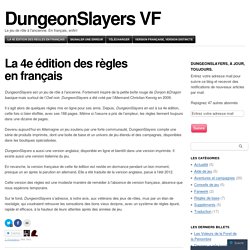 La 4e édition des règles en français