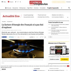 La facture d'énergie des Français n'a pas fini d'exploser