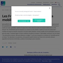 Sondage Ipsos Les Français et les fractures de la mobilité dans les territoires