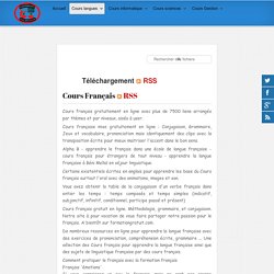 cours francais gratuit en pdf a telecharger