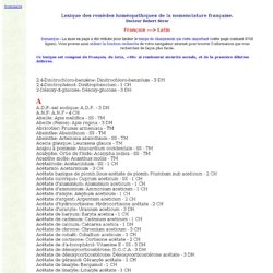 Lexique Français-Latin des remèdes homéopathiques - Dr Robert Séror