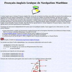 Français-Anglais Lexique de Navigation Maritime
