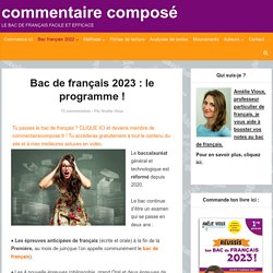 Bac de français 2020 : le programme !