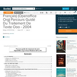 (2) (Ebook - French - Français) (Openoffice Org) Parcours Guidé Du Traitement De Texte Ooo - 2004