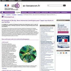 Kit français et Dik-Ap, deux ressources numériques pour l’appui aux élèves et aux familles