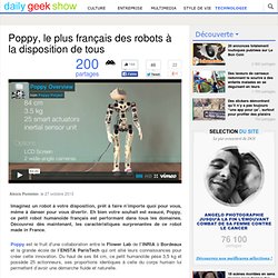 Poppy, le plus français des robots à la disposition de tous