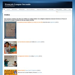 Français Langue SecondeCréations » Français Langue Seconde