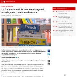 Le français serait la troisième langue du monde, selon une nouvelle étude