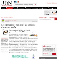 Les Français de moins de 20 ans sont ultra-connectés