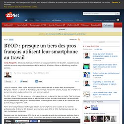 BYOD : presque un tiers des pros français utilisent leur smartphone au travail